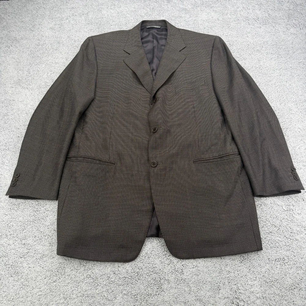 Canali Boyd's Suit Mens 42R 36x29 Gray Wool Textured Blazer Cuff Pant Italy Made